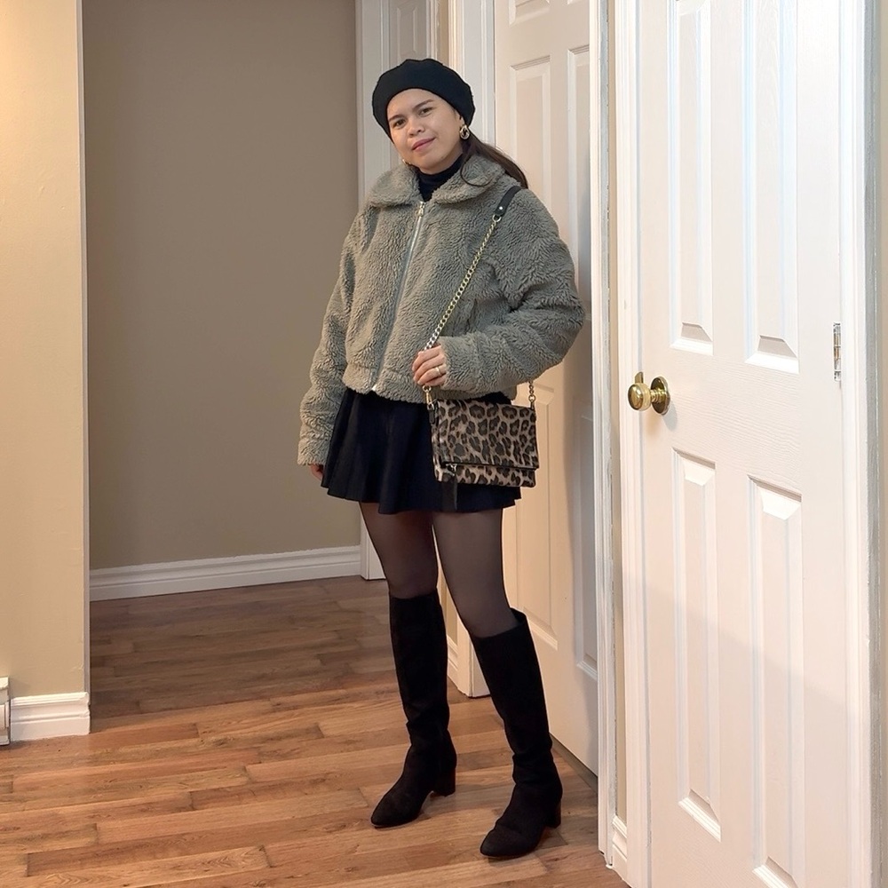 Women's Green Faux Fur Jacket